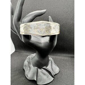 Vtg Harley Davidson Sterling Silver Cuff Bracelet Biker Made In Mexico 24 Grams